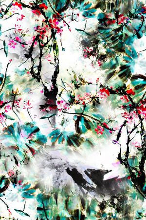 荷花印花华亿平台图片