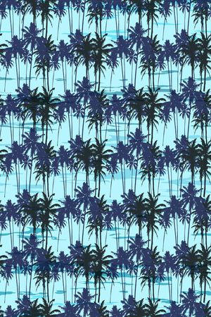 创意椰树林印花华亿平台图片