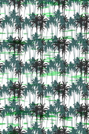 创意椰树林印花华亿平台图片