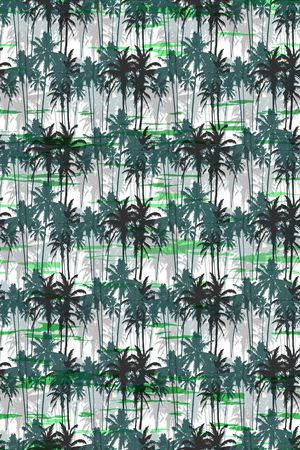 创意椰树林印花华亿平台图片