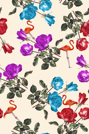 花鸟印花华亿平台图片