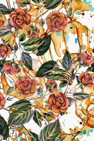 手绘印花华亿平台图片