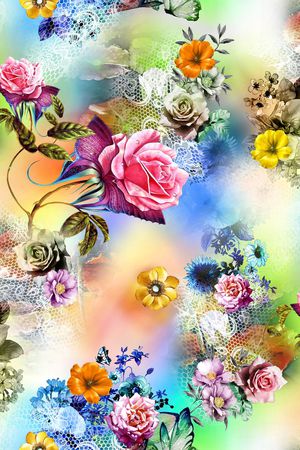 花朵印花华亿平台图片