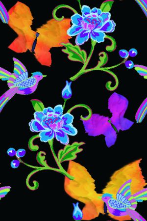 花卉印花华亿平台图片