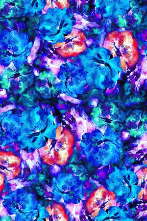 浪漫花卉印花华亿平台图片