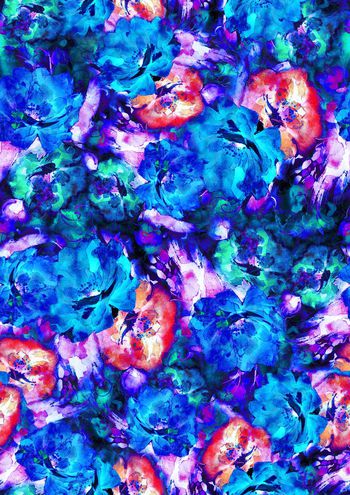 659434-浪漫水彩效果花卉20160627-