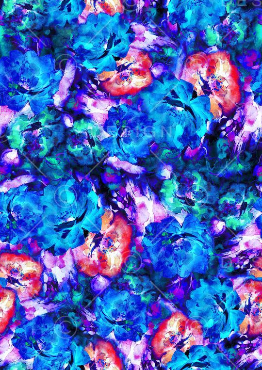 浪漫花卉印花华亿平台图片