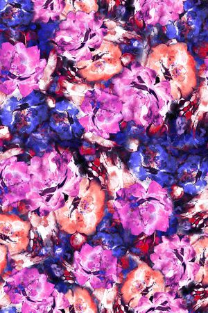 浪漫花卉印花华亿平台图片