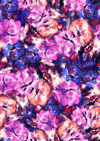 659435-浪漫水彩效果花卉20160627-