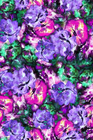 浪漫花卉印花华亿平台图片