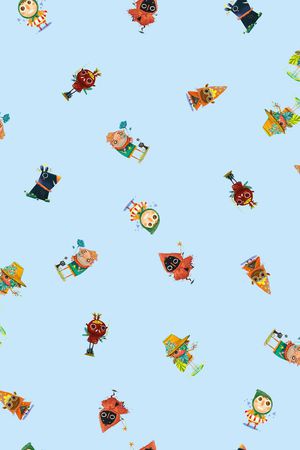 卡通动物、卡通人物印花华亿平台图片