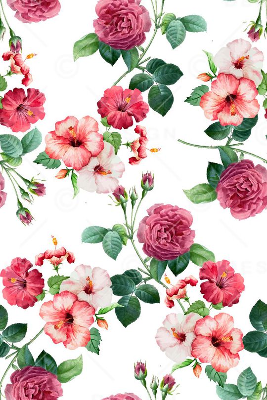 大花花卉印花华亿平台图片