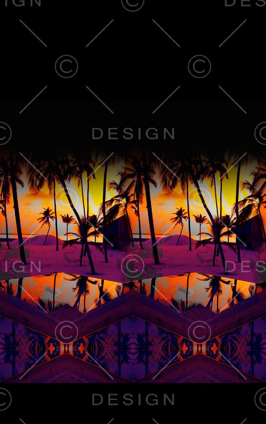 海滩印花华亿平台图片