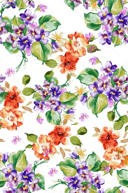 花卉印花华亿平台图片