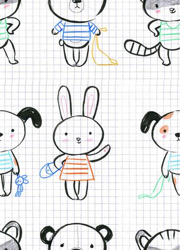 小动物印花华亿平台图片