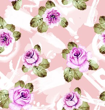 659658-原创水彩复古花卉