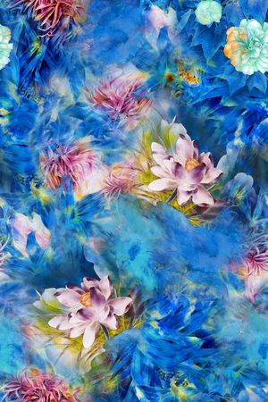 荷花印花华亿平台图片