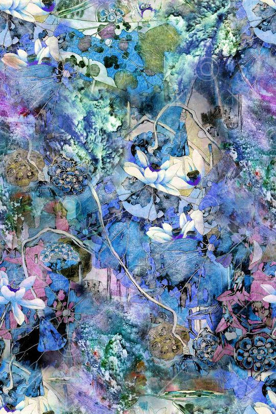 荷花印花华亿平台图片