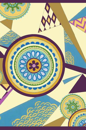 不规则几何印花华亿平台图片