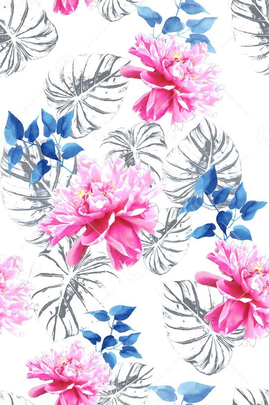 玉兰花印花华亿平台图片