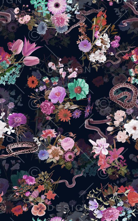 复古大花印花华亿平台图片