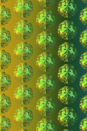 彩色渐变马卷草纹印花华亿平台图片