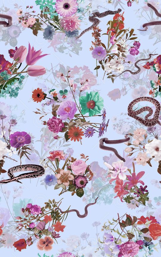 复古大花印花华亿平台图片