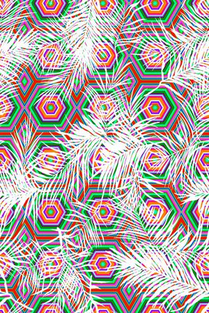 几何图形印花华亿平台图片