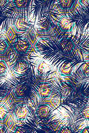 几何图形印花华亿平台图片