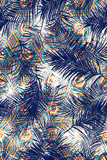 659853-几何 手绘矢量叶子--2