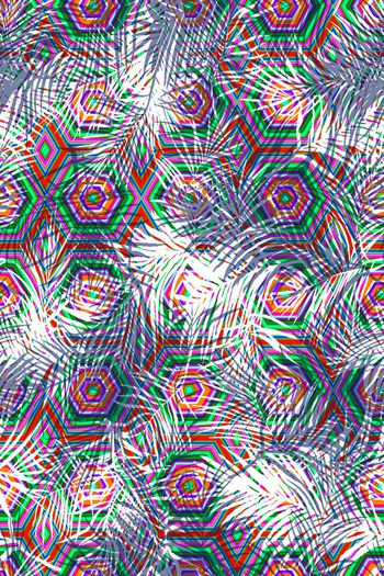 659854-几何 手绘矢量叶子--3