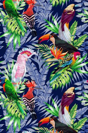 天堂鸟花印花华亿平台图片