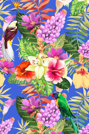 热带雨林印花华亿平台图片