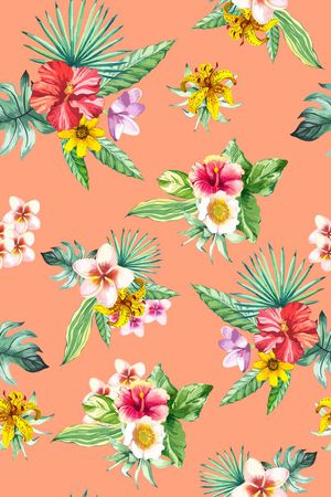 花卉花朵组合印花华亿平台图片