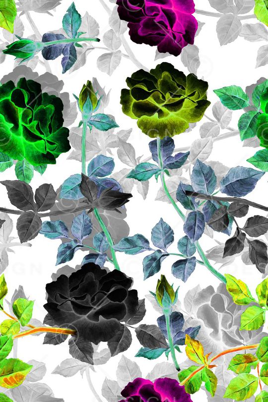 连衣裙印花华亿平台图片