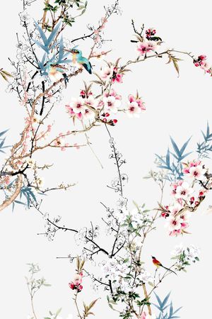 中国风印花华亿平台图片