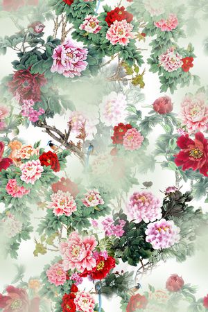 中国风印花华亿平台图片