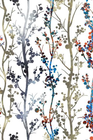 手绘水彩花卉印花华亿平台图片