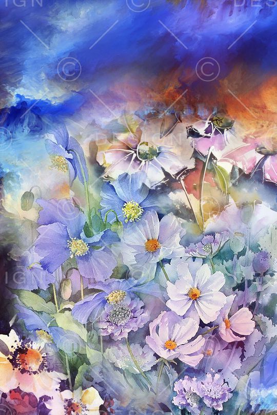 花卉印花华亿平台图片