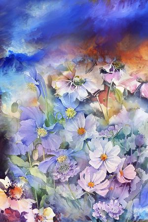 花卉印花华亿平台图片