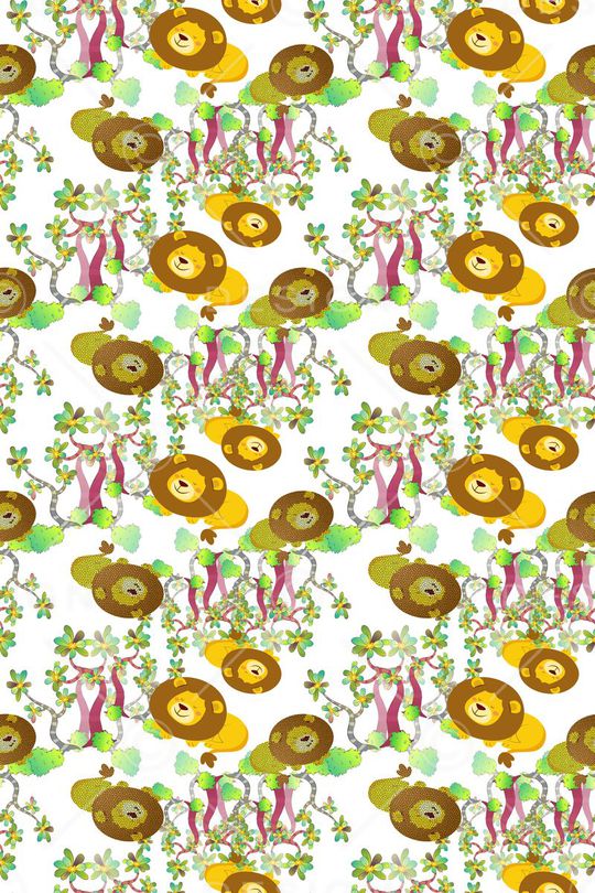 狮子王卡通印花华亿平台图片