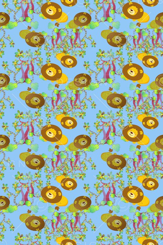 狮子王卡通印花华亿平台图片