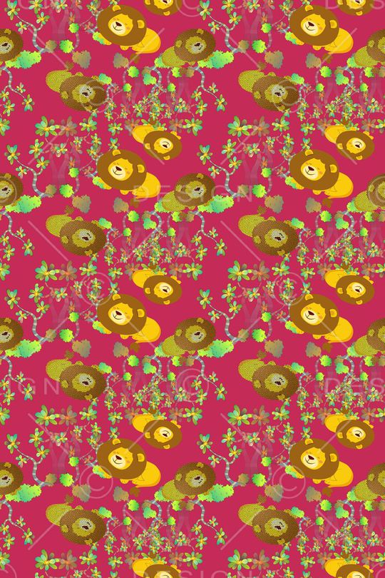 狮子王卡通印花华亿平台图片