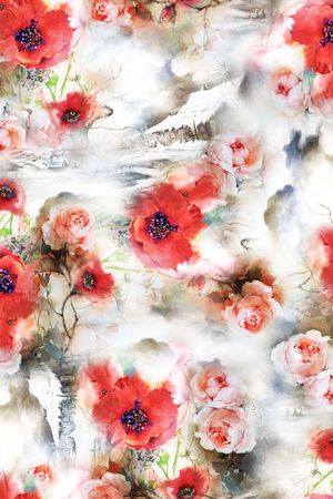 水彩印花华亿平台图片