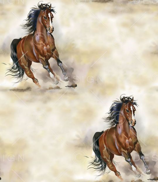 奔腾的马印花华亿平台图片