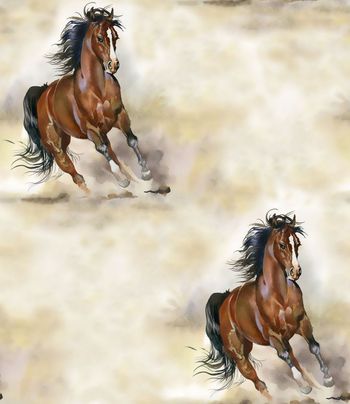 奔腾的马印花华亿平台图片