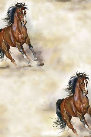 奔腾的马印花华亿平台图片