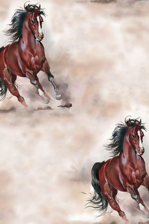 奔腾的马印花华亿平台图片