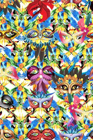 天堂鸟花印花华亿平台图片