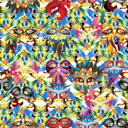 天堂鸟花印花华亿平台图片